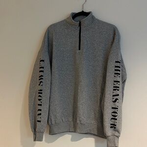 Gray Half-Zip Taylor Swift Eras Tour Sweater